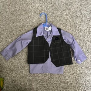 Baby dress shirt with vest